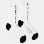 Personalized Black & White GROOM Wedding Socks Sokken (Rechts)