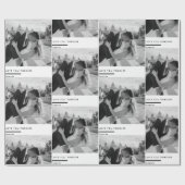 Personalized Black & White Photo Cadeaupapier (Vlak)