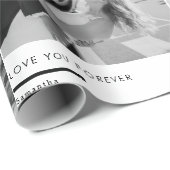 Personalized Black & White Photo Cadeaupapier (Rol Hoek)