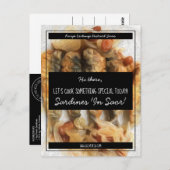 Personalized Black White Script Recipe Exchange Briefkaart (Voorkant / Achterkant)