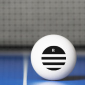 Personalized Black & White Striped   Pingpongbal (Net)