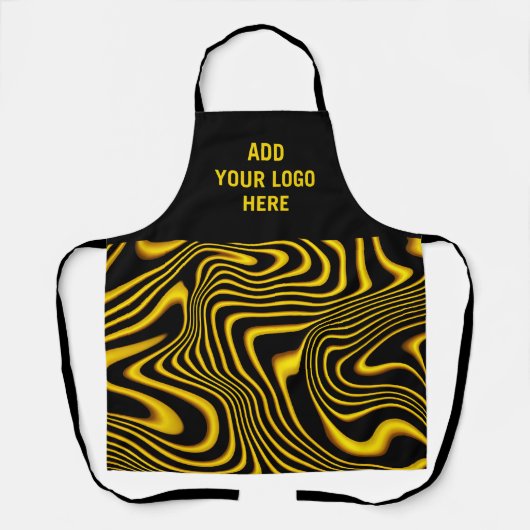 Personalized Black Yellow Gold Swirls Texture Schort (Voorkant)