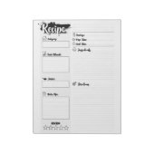 Personalized Blank Basic Recipe Pages Notitieblok (Linkerzijde)