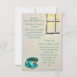 Personalized Bless This Home – Prayer Card Kaart