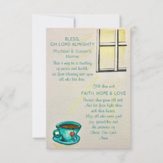 Personalized Bless This Home – Prayer Card Kaart