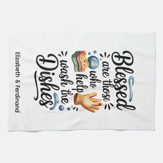 Personalized Blessed are Those who Help Wash Theedoek (Horizontaal)