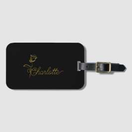 Personalized Bloom Design Custom Name Bagagelabel