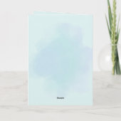 Personalized Blue Airplane Birthday Card Kaart (Achterkant)