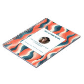 Personalized Blue and Orange Wave Patterned  Notitieboek (Linkerzijde)