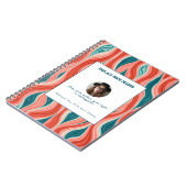 Personalized Blue and Red Wave Patterned Notitieboek (Linkerzijde)