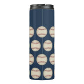 Personalized Blue Baseball Thermal Tumbler Gift Thermosbeker (Achterkant)