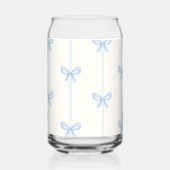 Personalized Blue Bow Coquette Name Aesthetic Blikvorm Glas (Achterkant)