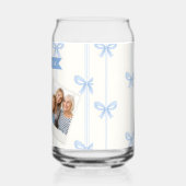 Personalized Blue Bow Coquette Name Aesthetic Blikvorm Glas (Links)