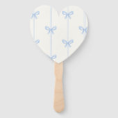 Personalized Blue Bow Coquette Name Aesthetic Handwaaier (Achterkant)