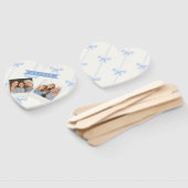 Personalized Blue Bow Coquette Name Aesthetic Handwaaier (Niet-gemonteerd)