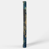 Personalized Blue Celestial Gold Sun Moon Mandala  Samsung Galaxy Hoesje (Rechterkant)