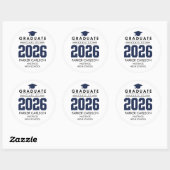 Personalized Blue Class of 2026 Graduation Sticker (Vel)