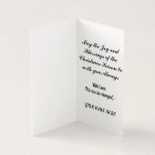 Personalized Blue Cross Flower Card Kaart (Binnen)