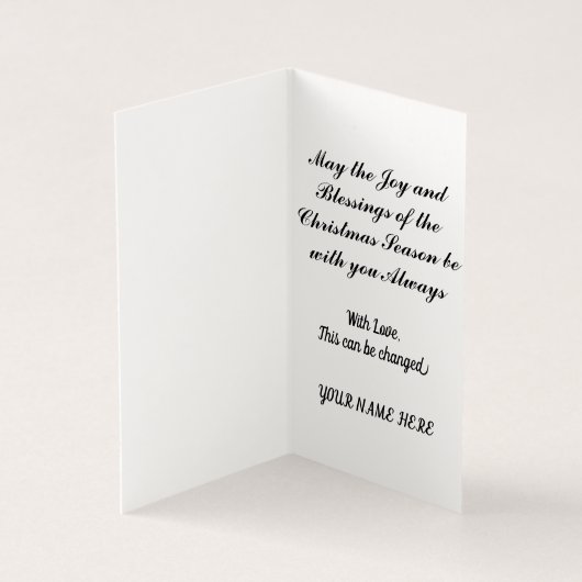 Personalized Blue Cross Flower Card Kaart (Binnen)