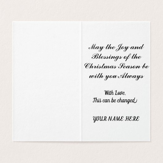 Personalized Blue Cross Flower Card Kaart (Binnenkant ongevouwen)