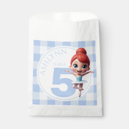 Personalized Blue Cute Tutu Ballerina Dance Party Bedankzakje