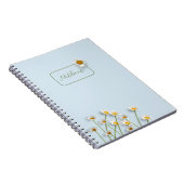 Personalized Blue Daisy Notebook Notitieboek (Rechterzijde)