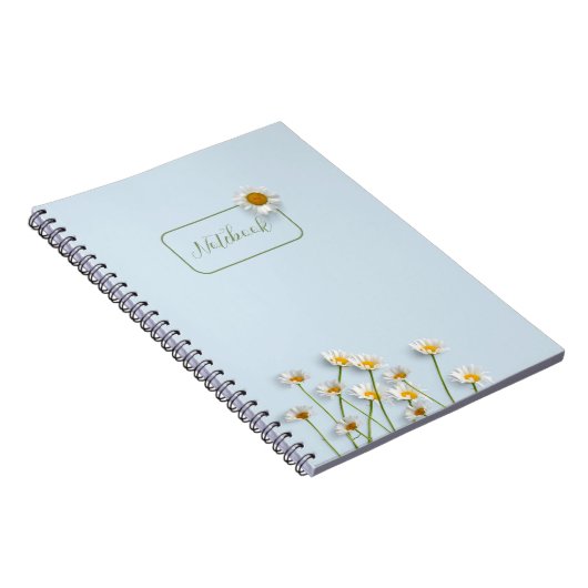 Personalized Blue Daisy Notebook Notitieboek (Rechterzijde)