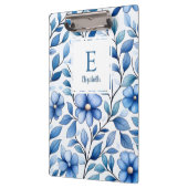 Personalized Blue Floral Clipboard Klembord (Links)