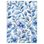 Personalized Blue Floral Clipboard Klembord (Achterkant)