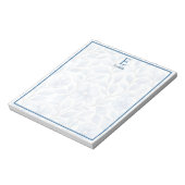 Personalized Blue Floral Notepad Notitieblok (Linkerzijde)
