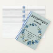 Personalized blue flower Bible Scripture jeremiah Notitieboek (Binnen)