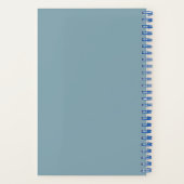 Personalized blue flower Bible Scripture jeremiah Notitieboek (Achterkant)