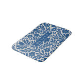 Personalized Blue Folk Floral Nordic Custom Badmat (Gekanteld)