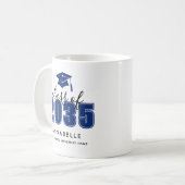 Personalized Blue Graduation Koffiemok (Voorkant links)