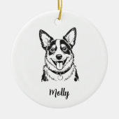 Personalized Blue Heeler Dog Christmas Keramisch Ornament (Voorkant)