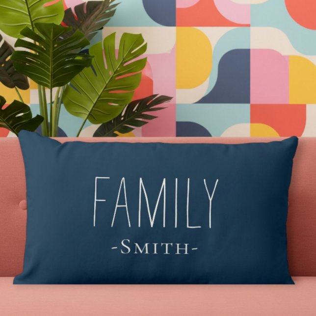 Personalized Blue Lumbar Cushion – Elegant Kussen (Creator heeft geüpload)