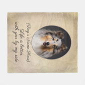 Personalized Blue Merle Sheltie Love Fleece Blanke Deken (Voorkant (Horizontaal))