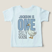 Personalized Blue One Silly Goose First Birthday (Design voorkant)