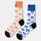 Personalized Blue Orange Odd Pickleball Socks Sokken (Links)