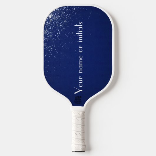 Personalized Blue Pickleball Paddle (Voorkant)