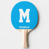Personalized blue ping pong table tennis paddle tafeltennisbatje (Voorkant)