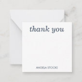 Personalized Blue Retro Flower Notitiekaartje (Voorkant)