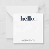 Personalized Blue Retro Flower Notitiekaartje (Voorkant)