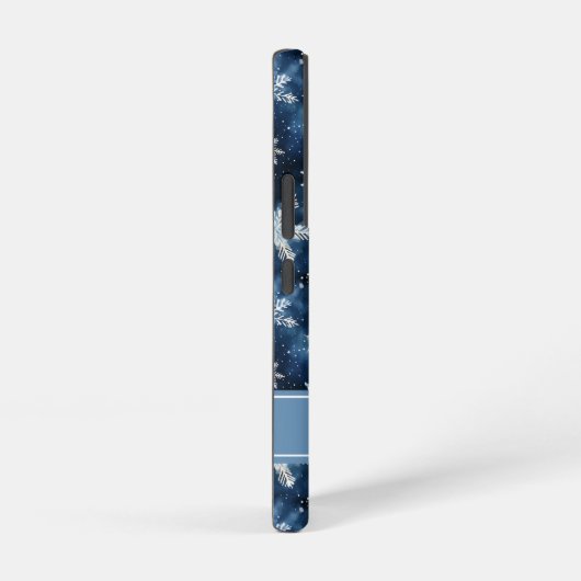 Personalized Blue Snowflake Phone Case Samsung Galaxy Hoesje (Rechterkant)