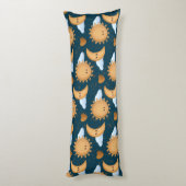 Personalized Blue Sun Moon Good Night Good Morning Lichaamskussen (Achterkant (Verticaal))