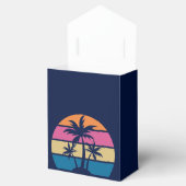 Personalized Blue Tropical Beach Party Bedankdoosjes (Geopend)