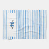 PERSONALIZED BLUE WATERCOLOR THEEKLEDEN DOEK THEEDOEK (Horizontaal)