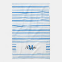 PERSONALIZED BLUE WATERCOLOR THEEKLEDEN DOEK