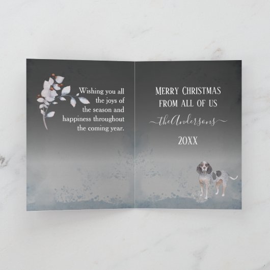 Personalized Bluetick Coonhound Christmas Feestdagen Kaart (Binnen)