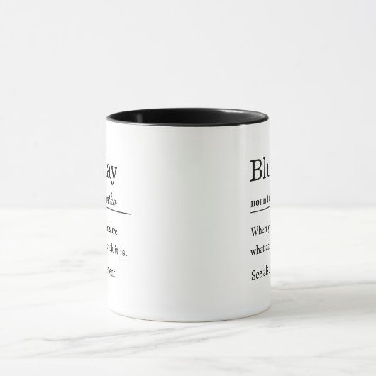 Personalized Blursday Definition Retirement Mok (Midden)